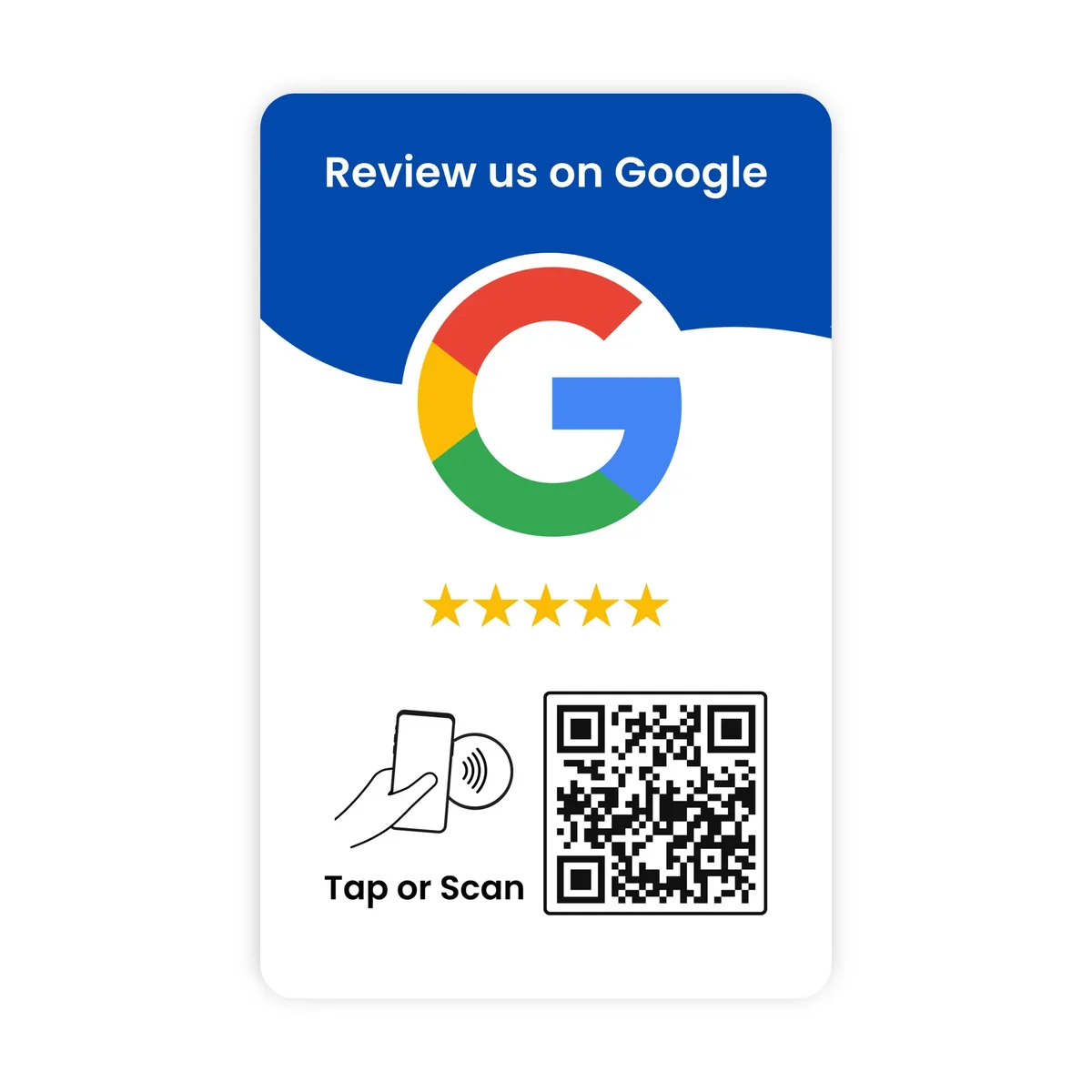 NFC Google yorum kartı örneği