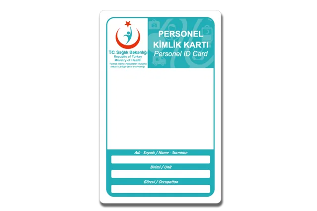Plastik personel tanıtım kartı